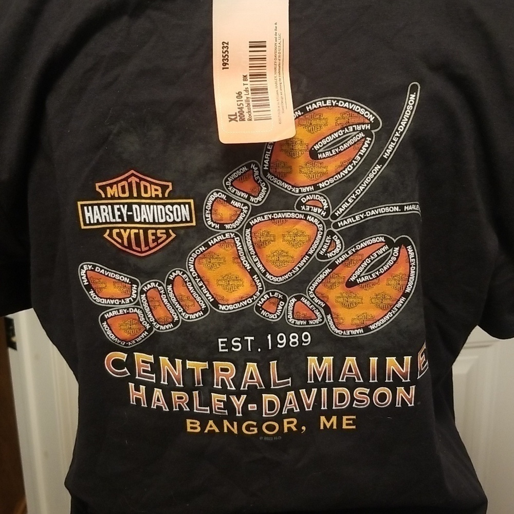 Harley-Davidson NWT Rockabilly Tee Maine Lobster Motif Size  X Large Womens - Picture 2 of 8